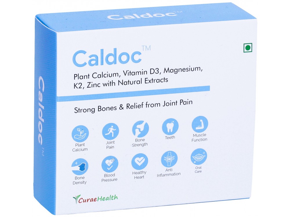 CALDOC – Plant Calcium, Vitamin D3 with Natural Extracts (60 Tablets)